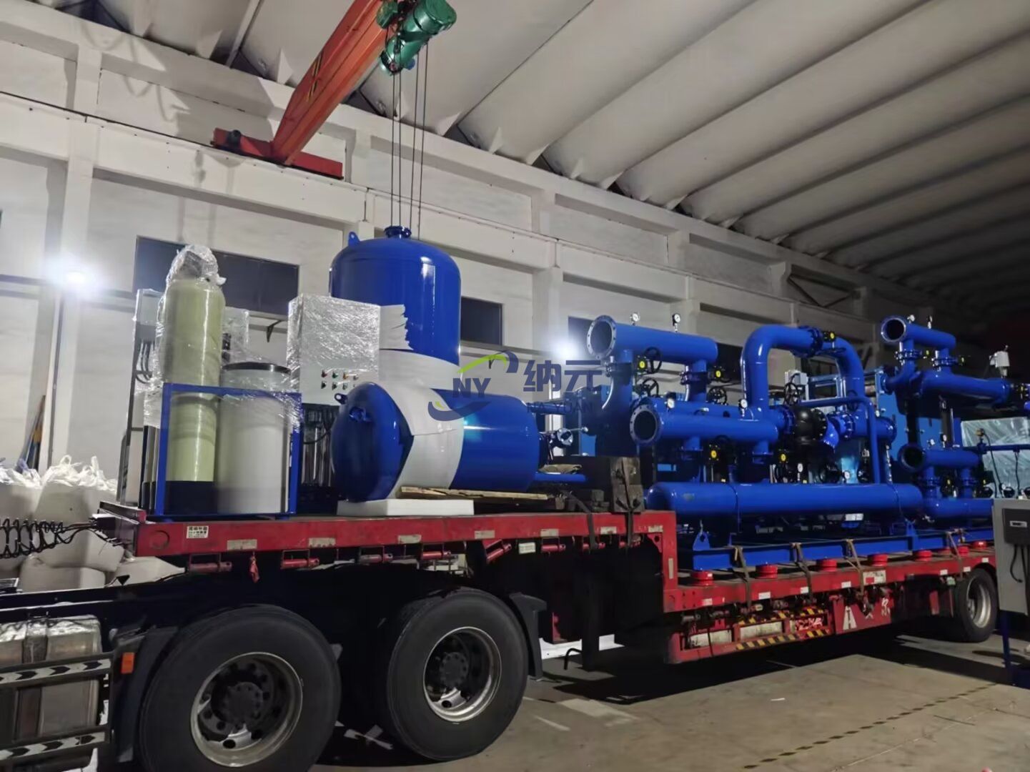 天津項目：一站式水處理設(shè)備——板式換熱機(jī)組及輔助裝備成功發(fā)貨！